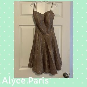 Alyce Paris Bronze Sparkle Dress